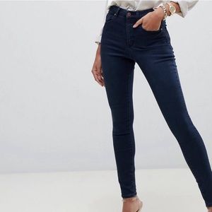 ASOS High Waist Sculpt Me Dark Wash